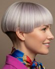 Corte de cabelo tigela em cor pastel