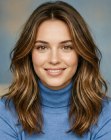 Penteado longo com volume