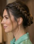 Penteado preso com cabelo tran�ado