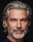 Cabelo grisalho de comprimento médio para homens