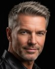 Estilo dinâmico para homens com cabelo grisalho
