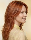 Cabelo longo vibrante