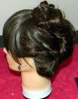 Penteado preso com franja
