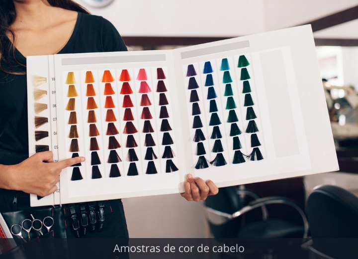 Amostras de cor de cabelo