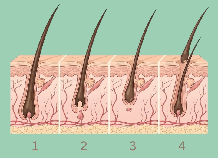 Ciclo de crescimento do cabelo