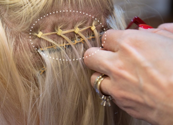 Extens&otilde;es de cabelo de an&eacute;is