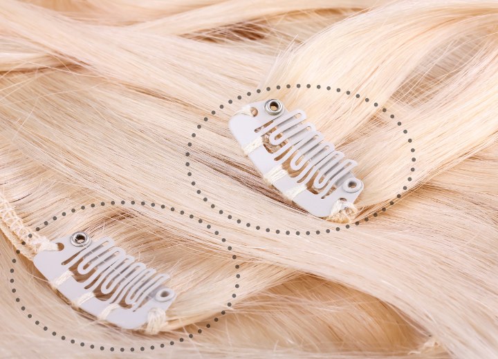 Extens&otilde;es de cabelo de clip