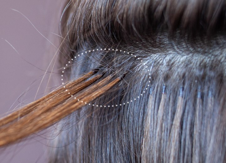 Extens&otilde;es de cabelo de fus&atilde;o
