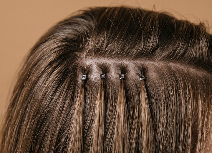 Extensões de cabelo micro-links