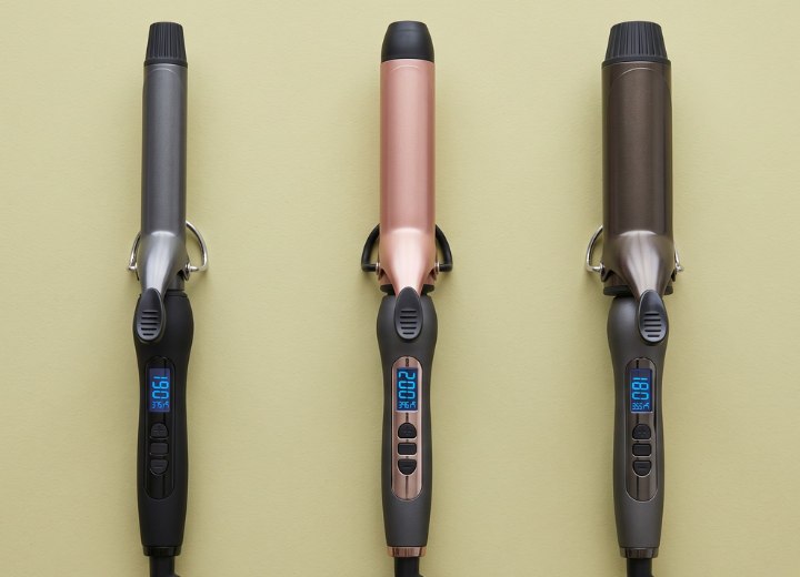 Modeladores de cachos com diferentes tamanhos de tubo
