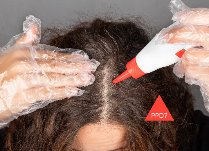 Tinta de cabelo com PPD