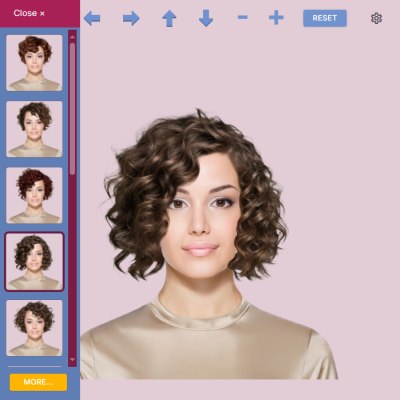 Simulador de cabelo cacheado